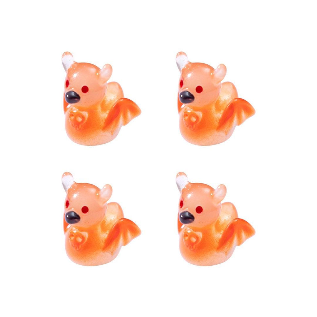 Orange glow in the dark Halloween bat resin charms
