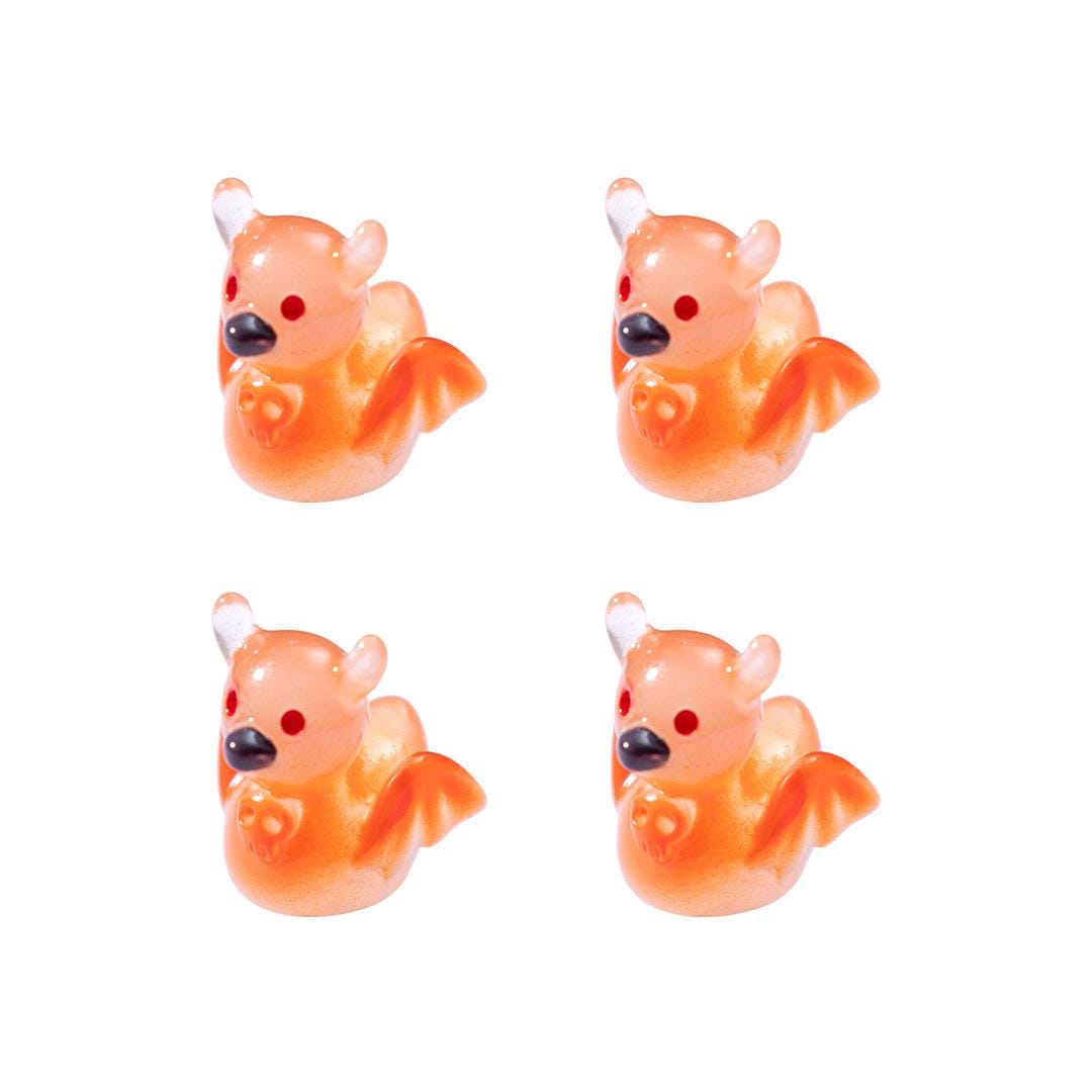 Orange glow in the dark Halloween bat resin charms