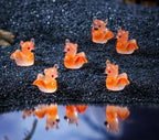 Orange glow in the dark Halloween bat resin charms