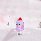 Glow in the dark Christmas duck charms with Santa hats