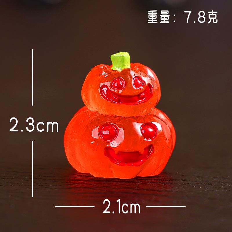 Glow in the Dark Pumpkin Resin Charms luminous flatback resin cabochons for DIY crafts