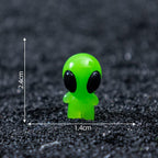 Glow in the dark alien resin charm cabochon for DIY crafts and decoden