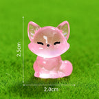Glow in the Dark Purple Fox Resin Charms luminous flatback resin cabochons for DIY crafts