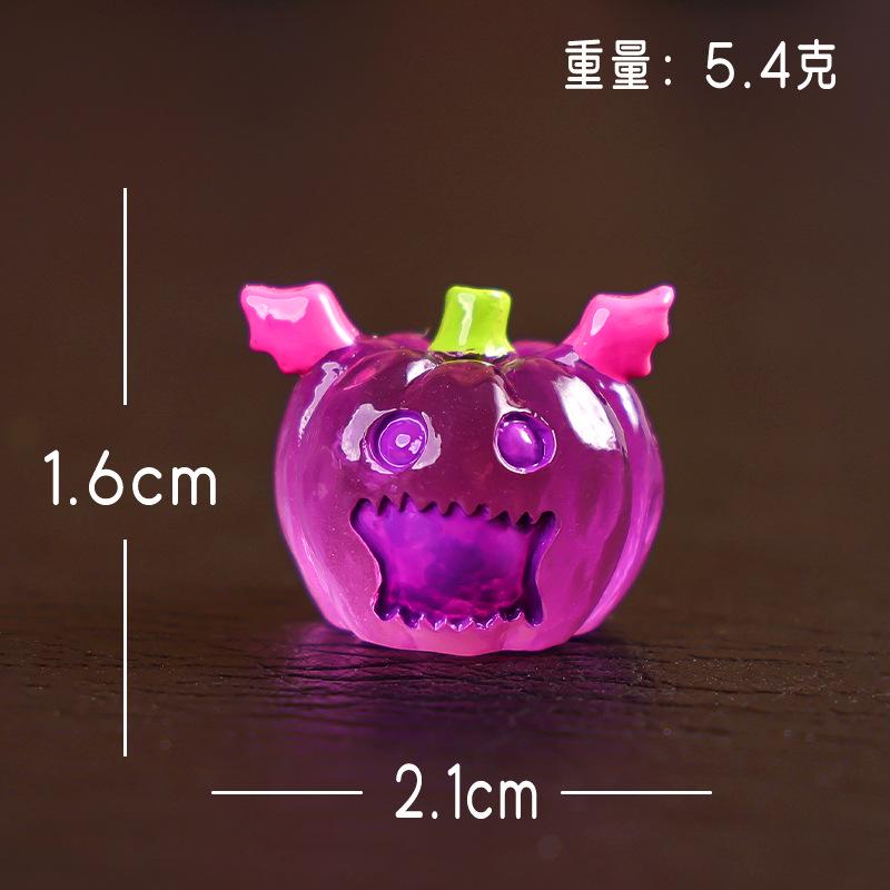 Glow in the Dark Pumpkin Resin Charms luminous flatback resin cabochons for DIY crafts