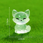 Glow in the Dark Purple Fox Resin Charms luminous flatback resin cabochons for DIY crafts