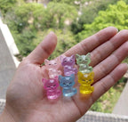 Glow in the Dark Purple Fox Resin Charms luminous flatback resin cabochons for DIY crafts