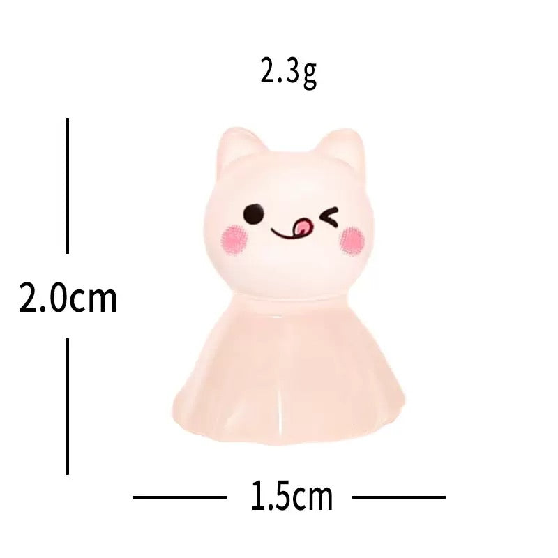 Pink cat figurine size