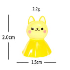Yellow cat figurine size