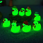 Glow in the dark yellow duck resin charm product photo