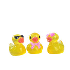 Glow in the dark yellow duck resin charm product photo