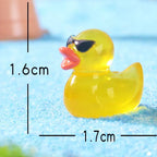 Glow in the dark yellow duck resin charm product photo