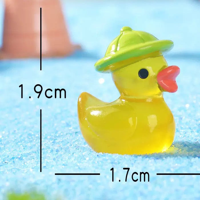 Glow in the dark yellow duck resin charm product photo