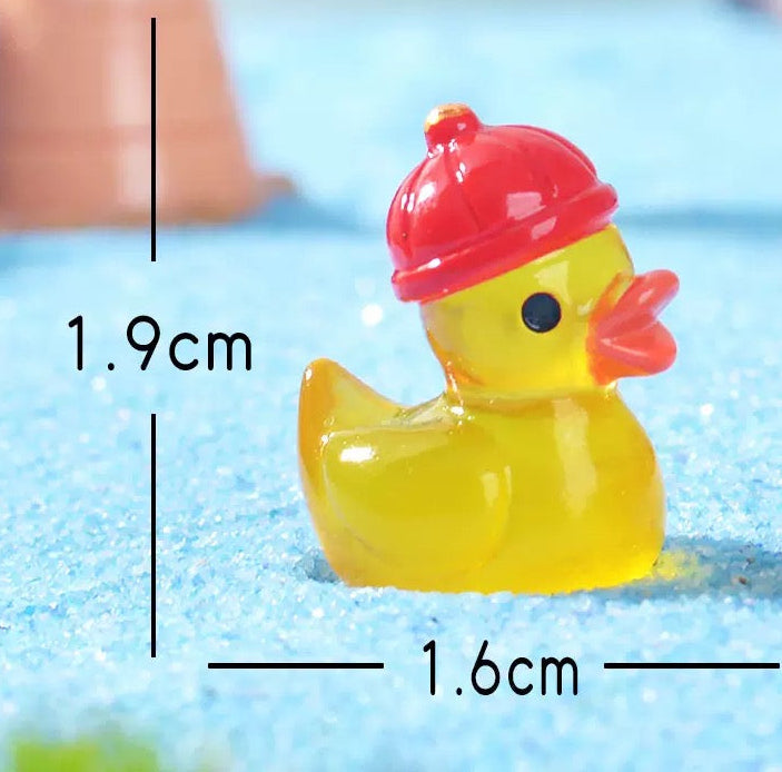 Glow in the dark yellow duck resin charm product photo