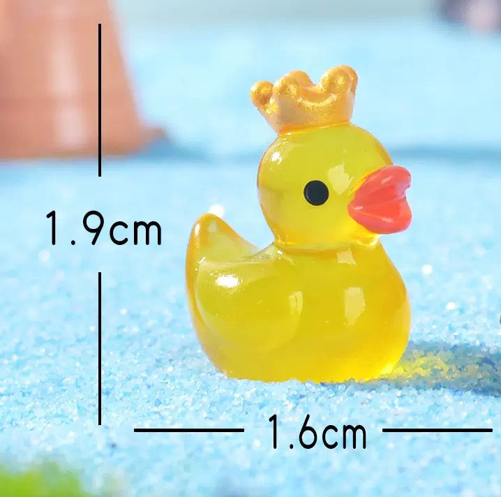 Glow in the dark yellow duck resin charm product photo